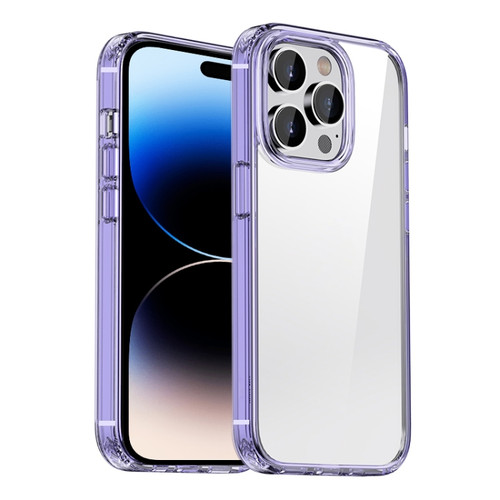 iPhone 14 Pro iPAKY Shockproof PC + TPU Protective Phone Case - Transparent Purple