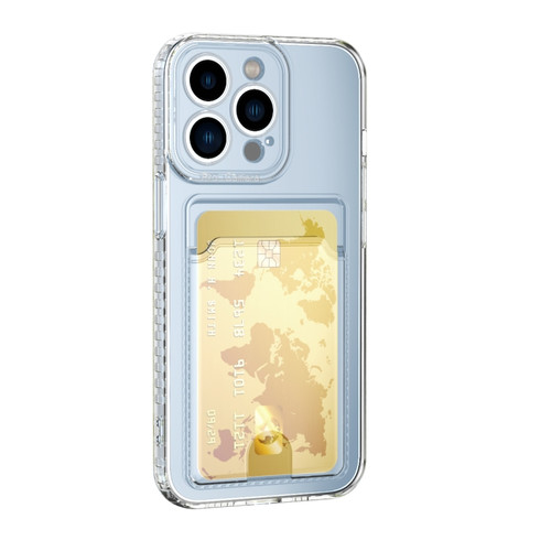 iPhone 14 Pro Card Bag Clear TPU Phone Case - Transparent