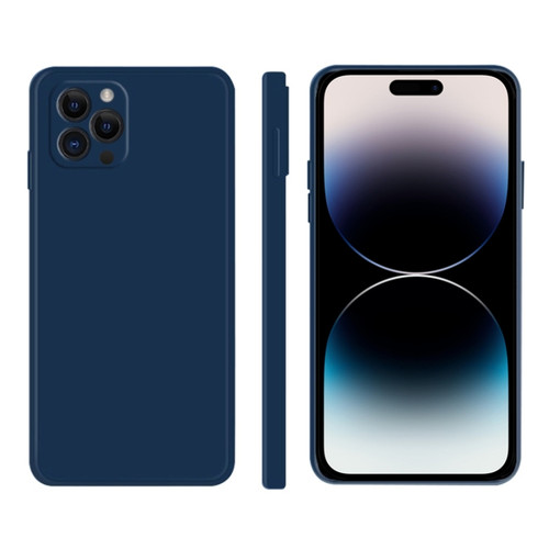 iPhone 14 Pro Imitation Liquid Silicone Phone Case - Blue