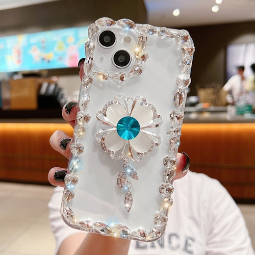 iPhone 14 Plus Sunflower Diamond Phone Case - Transparent