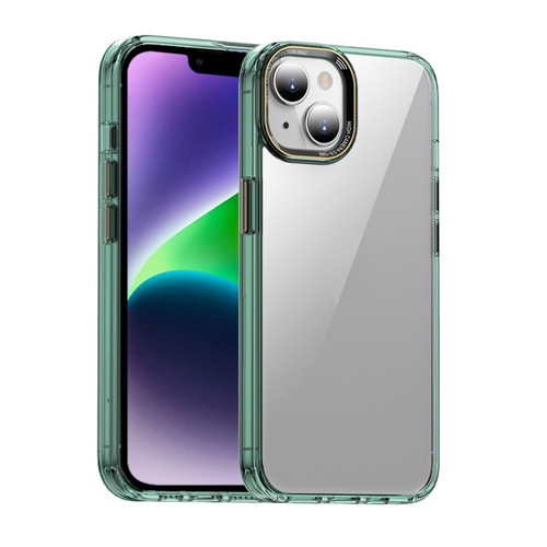 iPhone 14 Plus iPAKY MG Series Transparent PC Phone Case - Transparent Green