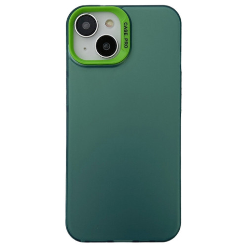 iPhone 14 Plus Semi Transparent Frosted PC Phone Case - Green
