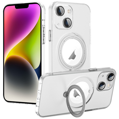 iPhone 14 Plus MagSafe Multifunction Holder Phone Case - Transparent