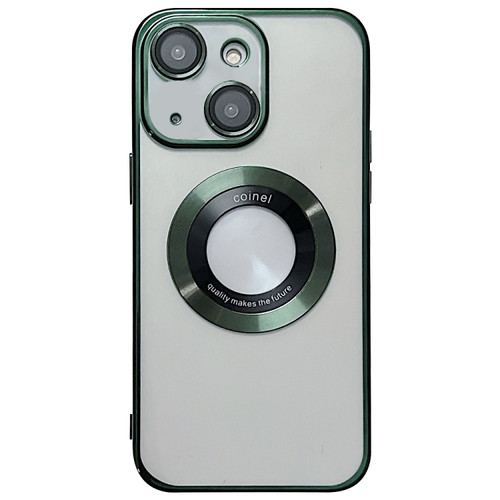 iPhone 14 Plus Magsafe Electroplating TPU Phone Case - Green
