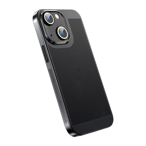 iPhone 14 Plus Ice Sense Heat Dissipation Electroplating PC Phone Case - Black