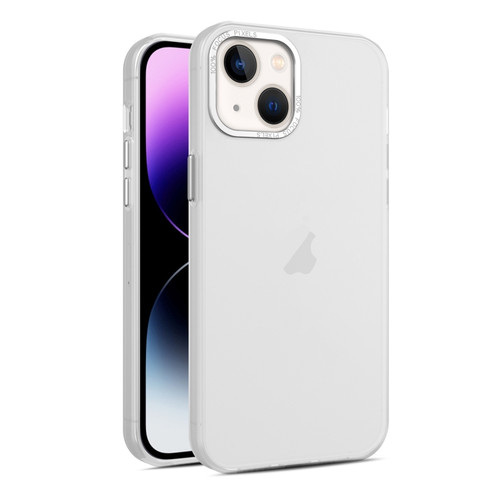 iPhone 14 Plus Frosted Translucent Mist Phone Case - White