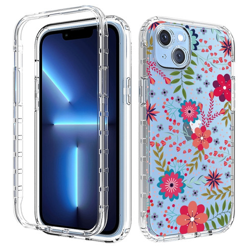 iPhone 14 Plus Transparent Painted Phone Case  - Small Floral