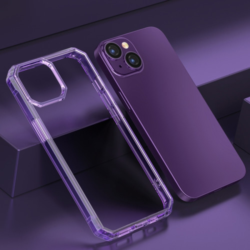 iPhone 14 Plus TPU Four-corner Airbag Shockproof Phone Case  - Purple