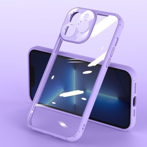 iPhone 14 Plus Acrylic Transparent PC Phone Case  - Purple