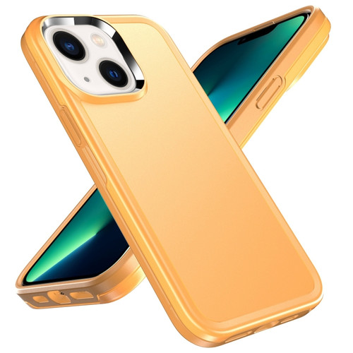 iPhone 14 Plus Double Solid Color Armor Phone Case  - Orange