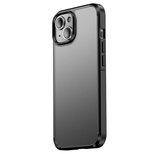 iPhone 14 Plus wlons Ice-Crystal Matte Four-corner Airbag Case  - Black