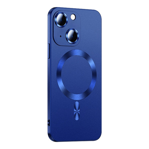 iPhone 14 Plus Liquid Lens Protector Magsafe Phone Case - Navy Blue