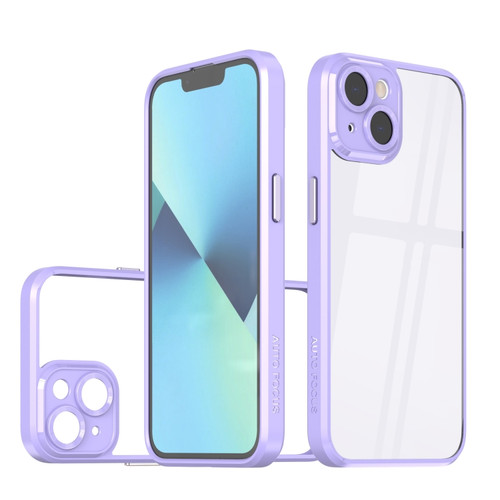 iPhone 14 Plus Cool Armor Transparent Phone Case - Purple