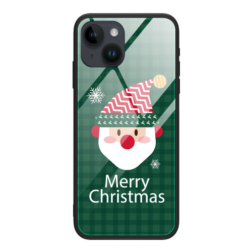 iPhone 14 Plus Christmas Glass Phone Case - Santa Claus