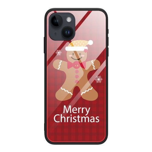 iPhone 14 Plus Christmas Glass Phone Case - Brown Toy Bear