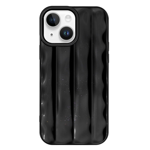 iPhone 14 Plus 3D Stripe TPU Phone Case - Black