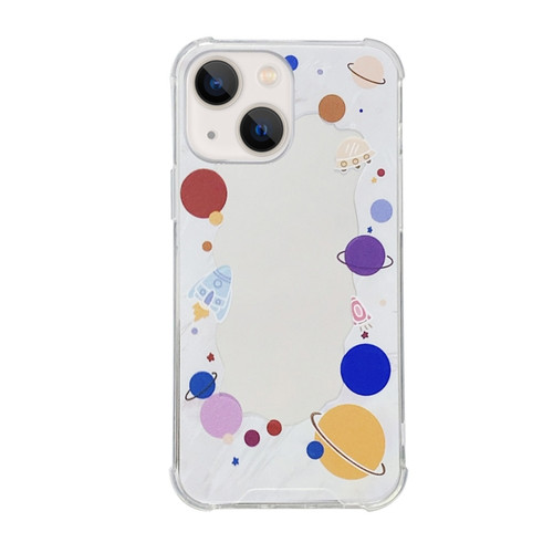 iPhone 14 Plus Color Painted Mirror Phone Case - Colorful Starry Sky