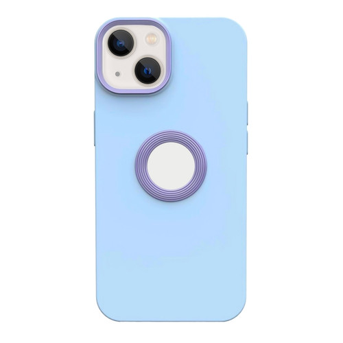 iPhone 14 Plus Contrast Color 3 in 1 TPU Phone Case  - Purple Blue