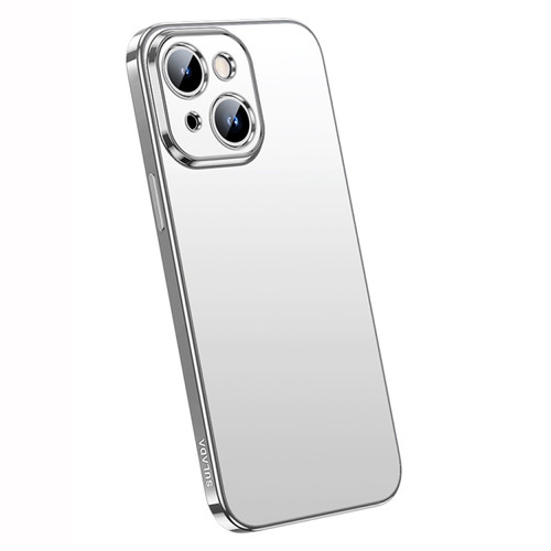 iPhone 14 Plus SULADA Electroplating Frosted All-inclusive TPU Phone Case - Silver