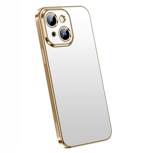 iPhone 14 Plus SULADA Electroplating Frosted All-inclusive TPU Phone Case - Gold