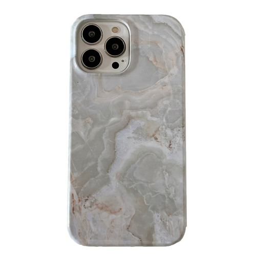 iPhone 14 Plus 2 in 1 Detachable Marble Pattern Phone Case - Grey