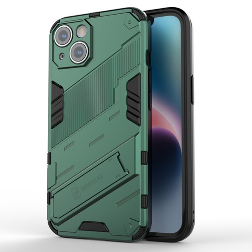 iPhone 14 Plus Punk Armor 2 in 1 PC + TPU Phone Case  - Green