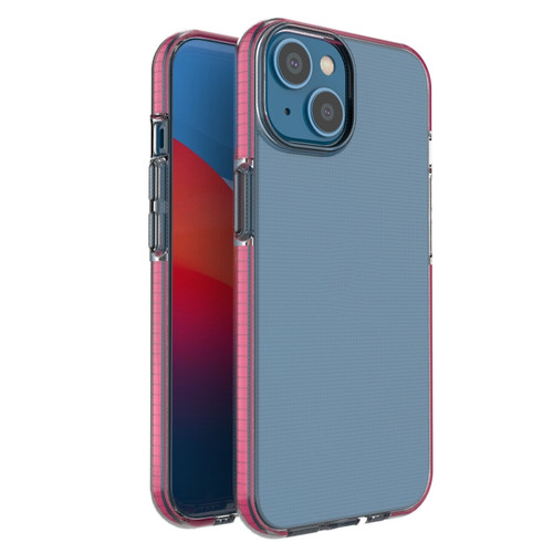 iPhone 14 Plus Two-color Transparent TPU Phone Case  - Rose Red