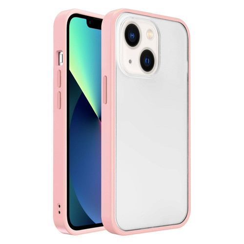 iPhone 14 Plus Translucent Skin Feel Frosted Phone Case  - Pink