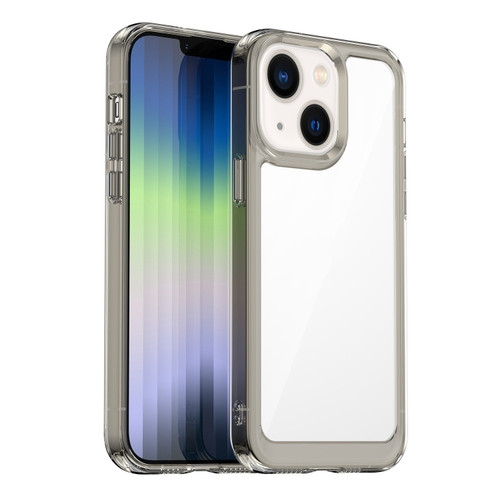 iPhone 14 Plus Colorful Series Acrylic + TPU Phone Case  - Transparent Black