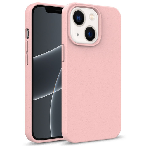 iPhone 14 Plus Starry Series Shockproof Straw Material + TPU Protective Phone Case  - Pink