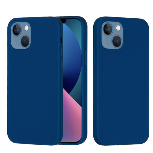 iPhone 14 Plus Solid Color Silicone Phone Case  - Cobalt Blue