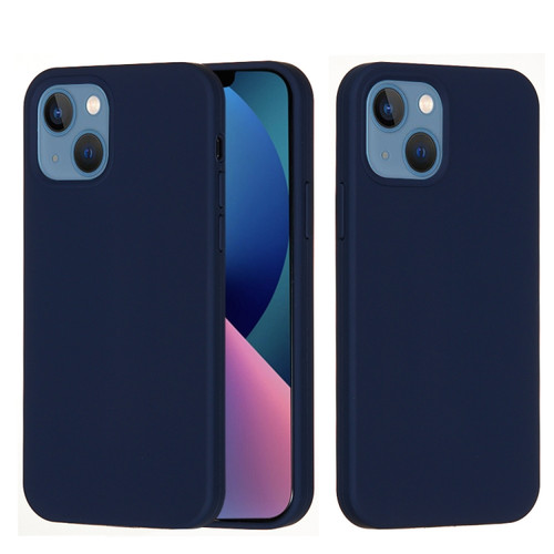 iPhone 14 Plus Solid Color Silicone Phone Case  - Midnight Blue