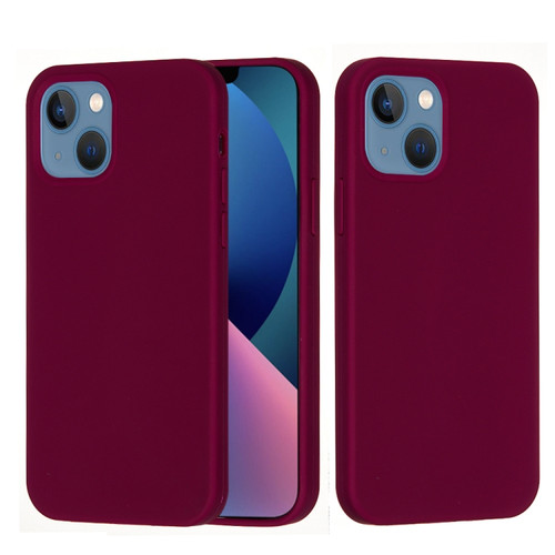 iPhone 14 Plus Solid Color Silicone Phone Case  - Violet