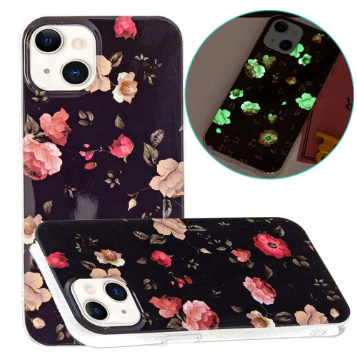 iPhone 14 Plus Luminous TPU Soft Phone Case  - Rose Black