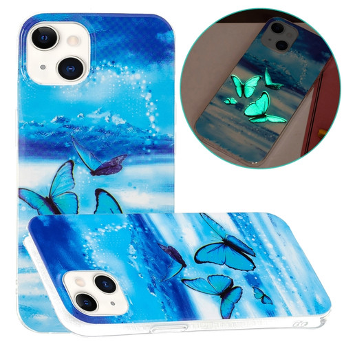 iPhone 14 Plus Luminous TPU Soft Phone Case  - Butterflies