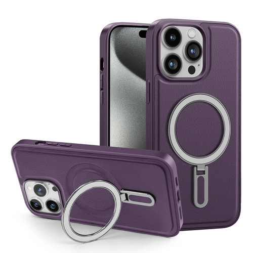 iPhone 15 Pro Max Shield MagSafe Magnetic Holder Phone Case - Purple