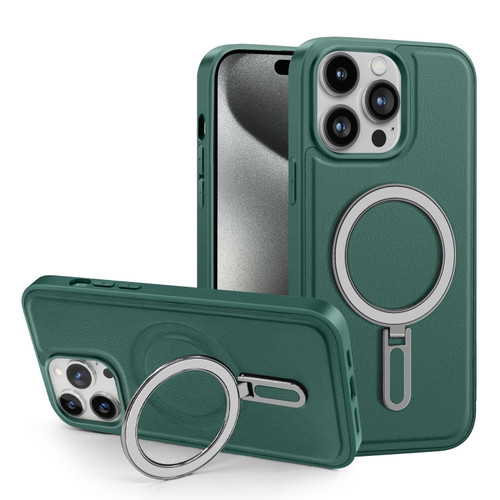 iPhone 15 Pro Max Shield MagSafe Magnetic Holder Phone Case - Green