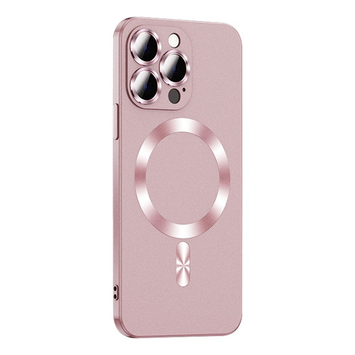 iPhone 15 Pro Max Liquid Lens Protector Magsafe Phone Case - Gold Pink