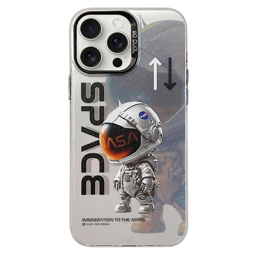 iPhone 15 Pro Max Astronaut Pattern PC Phone Case - Gray Astronaut