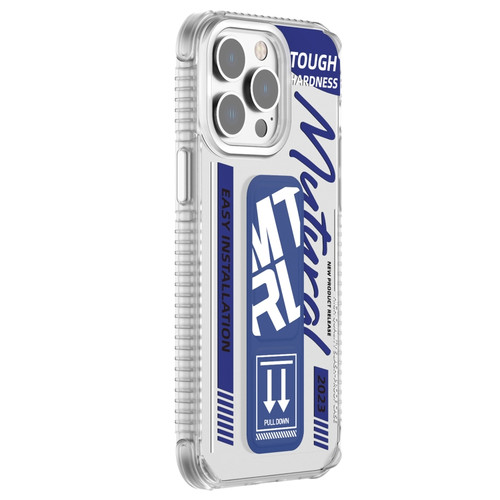 iPhone 15 Pro Max Mutural Wing Flash Series TPU Phone Case with IML Stand - Blue