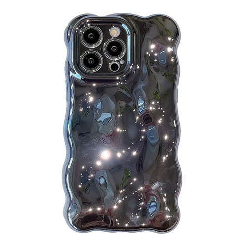 iPhone 15 Pro Max Wave Bubbles TPU Phone Case - Painted Blue