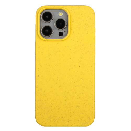 iPhone 15 Pro Max Wheat Straw Material + TPU Phone Case - Yellow