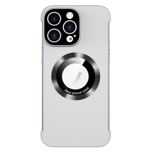 iPhone 15 Pro Max Frameless Skin Feel MagSafe Magnetic Phone Case - Silver