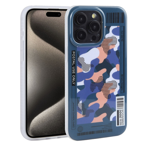 iPhone 15 Pro Max Mutural Billboard Series Phone Case - Dark Blue