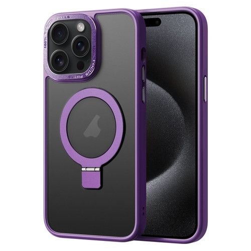 iPhone 15 Pro Skin Feel MagSafe Magnetic Holder Phone Case - Purple