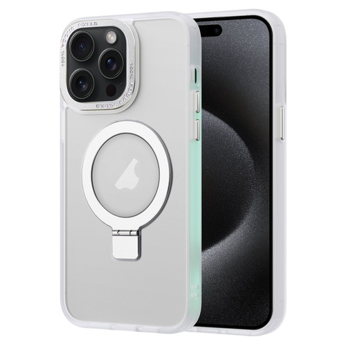 iPhone 15 Pro Skin Feel MagSafe Magnetic Holder Phone Case - Matte White