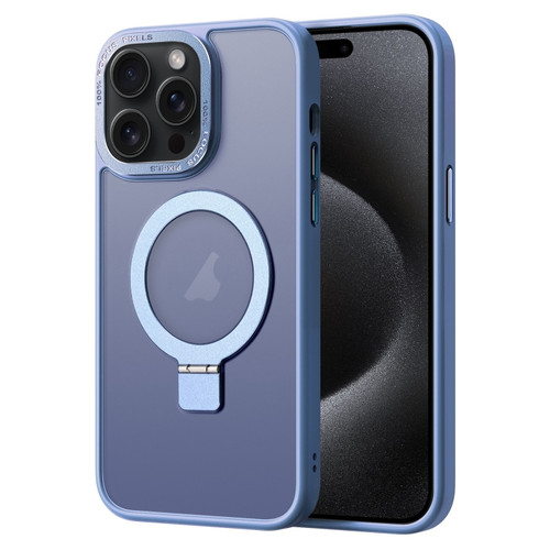 iPhone 15 Pro Skin Feel MagSafe Magnetic Holder Phone Case - Blue