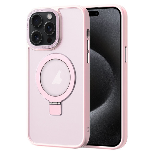 iPhone 15 Pro Skin Feel MagSafe Magnetic Holder Phone Case - Pink