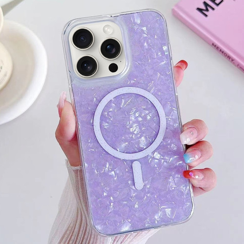 iPhone 15 Pro Shell Texture MagSafe TPU Phone Case - Purple