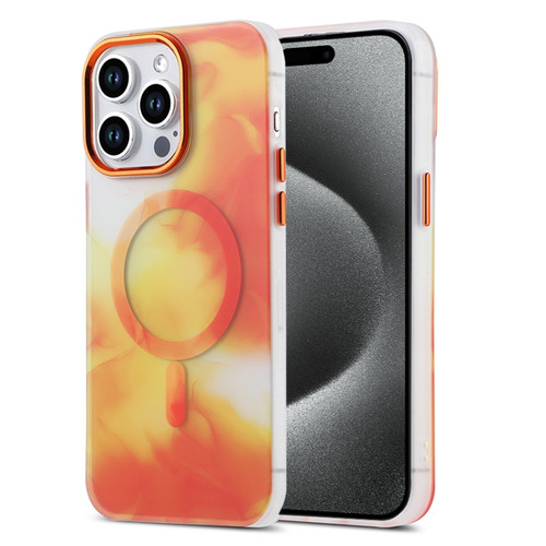 iPhone 15 Pro MagSafe Magnetic Ink Phone Case - Orange Yellow